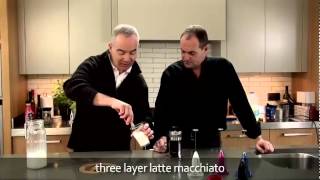 aerolatte  milk frother makes three layer caffè latte macchiato [upl. by Port]