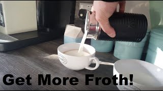 How to Get More Froth from Your Nespresso Coffee Aeroccino  Nespresso tips and help [upl. by Asek]