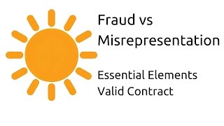 Fraud vs Misrepresentation  Other Essential Elements of a Valid Contract  CA CPT  CS amp CMA [upl. by Hamilah150]