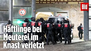 Gefängnismeuterei Polizei stürmt Knast in Thüringen  JVA Untermaßfeld [upl. by Oirramed]